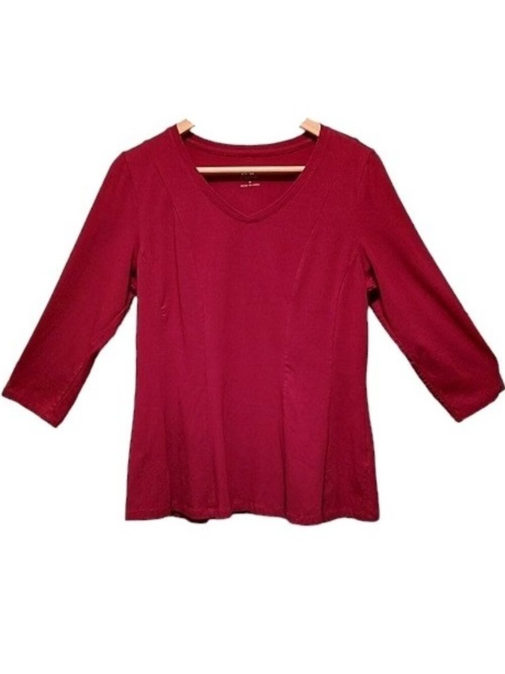 Motto Merlot Tailored Waist Tee Top Sz Medium